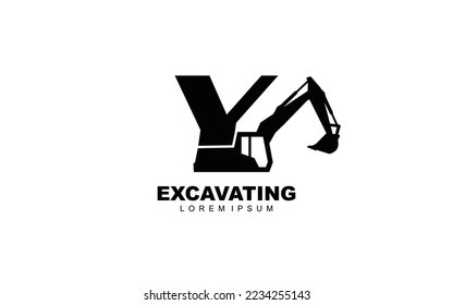 Y Grabstil Logo-Vektorgrafik für Ihr Branding mit modernem Stil.