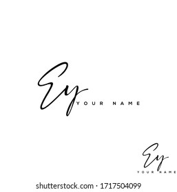 IE Y EY nitial letter handwriting and signature logo.	