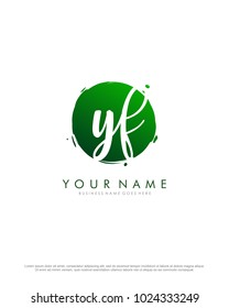 Y & F initial splash logo template vector