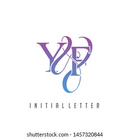 Y & F YF logo initial vector mark.