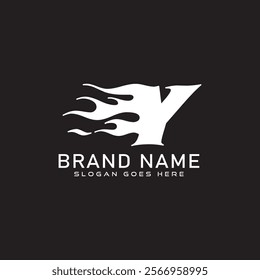 Y Fire logo. Y letter logo design. business and real estate monogram logo vector template. Y