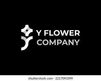 Y Flower Company logo vector icon illustration, this logo represents a flower shape and the letter Y, Perfect for your business and corporate identity