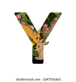 Y font letter