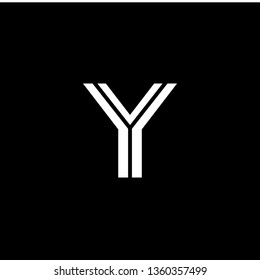 Y Font logo. Modern design vector font for title, header, lettering. Corporate Vector abc technology typeface.  