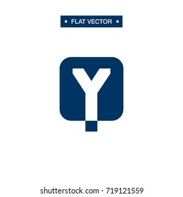 Y font with out of the box logo vector template
