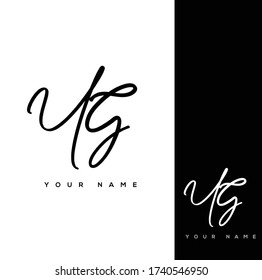 Y G YG Initial letter handwriting and signature logo.	
