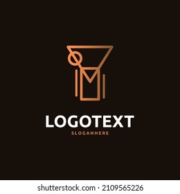 Y golden letter logo, Y letter logo, luxury logo