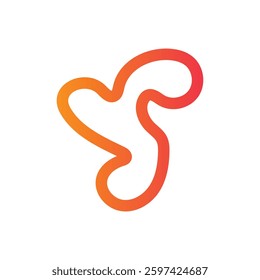 Y gradiant uniq logo design