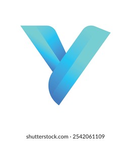 Y gradient abstract typography letter logo 