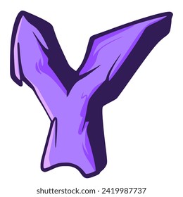 Y Graffiti Letter Font. Font Hiphop