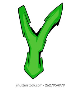 Y Graffiti Typography Letter Urban Illustration