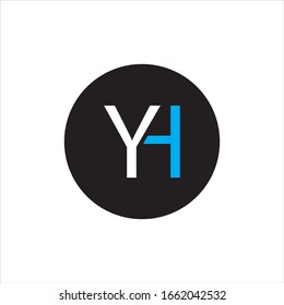 Y H letter logo vector design.Y H letter design for business logo.yh