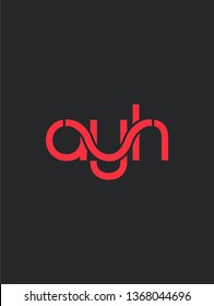 A Y H letters joint logo design vector design template