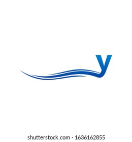 y hair logo design vector template
