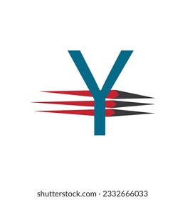 Y Happy logo. Letter Y Smile logo concept