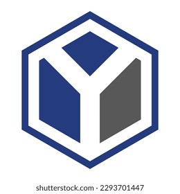 Y hexagon logo icon template 1