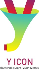 Y icon logo vector template 