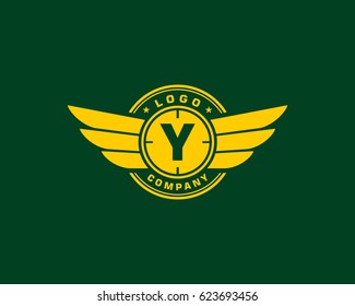 Y Initial army logo vector