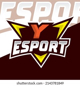 Y initial letter esport logo illustration design, gaming initial mascot logo, esport team logo ideas