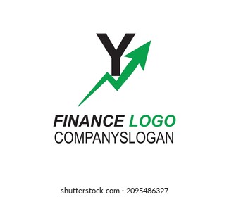 y Initial Letter Graphic Growth arrow Logo Idea for finance, accounting, management, commerce, economy Company branding logo, the financial and marketing company, vector illustration 