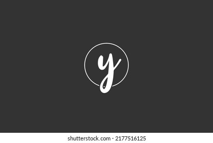 Y Initial letter handwriting and  signature logo. A concept with template element.