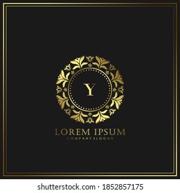 Y Initial Letter Luxury Logo template in vector art for Restaurant, Royalty, Boutique, Cafe, Hotel, Heraldic, Jewelry, Fashion and other vector illustration.