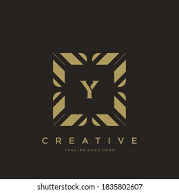 Y initial letter luxury ornament monogram logo template vector	
