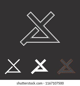A and Y initial letters creative logo template