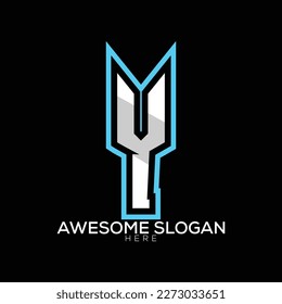 y initial logo design gaming esport