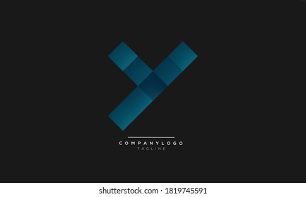 Y initials monogram letter text alphabet logo design