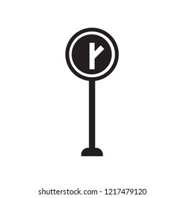 Y intersection sign icon. Trendy Y intersection sign logo concept on white background from Traffic Signs collection. Suitable for use on web apps, mobile apps and print media.