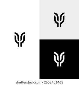 y  intial monogram vector icon illustration