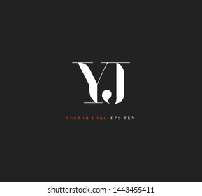 Y J letters Joint logo icon vector for business card and corporate identity.