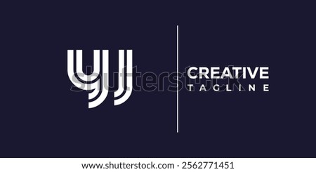 Y and J logo design. YJ abstract Letters Logo Monogram. This logo design is the process of creating a visual symbol that represents a brand, company, or individual.