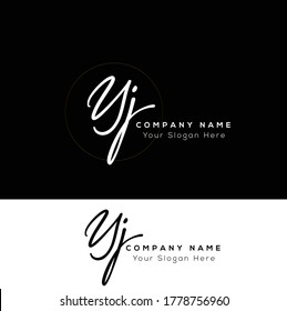 Y J YJ  Initial letter handwriting and signature logo.	

