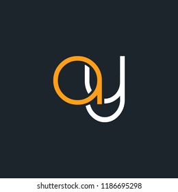 A & Y joint logo letter style design with business card template