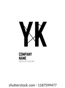 Y K Initial abstract logo vector template