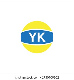 Y K letter logo emblem design