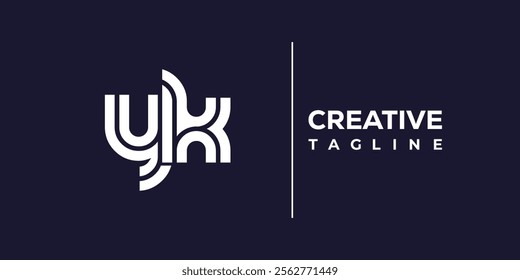 Y and K logo design. YK abstract Letters Logo Monogram. This logo design is the process of creating a visual symbol that represents a brand, company, or individual.