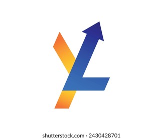 Y L letter accounting logo icon design template vector elements