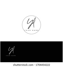 Y L YL Initial letter handwriting and signature logo.	