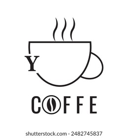 Y LATER COFFE LOGO DESIGN WITH BLACJ AND WHITE COLOUR