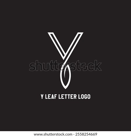 Y leaf letter logo ..