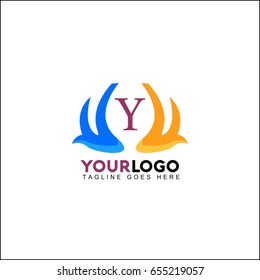 Y letter abstract logo vector. Creative brand identity