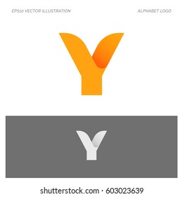 Y Letter Alphabet Abstract vector text logo 