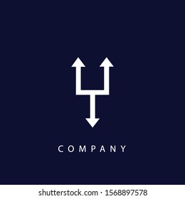 y letter with arrow logo design