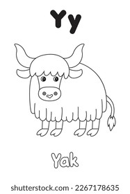 Y Letter coloring Pages and books for child