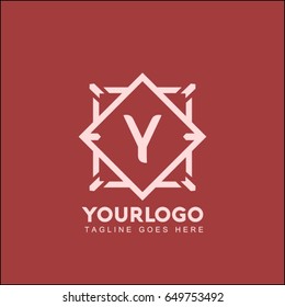 Y letter creative corporate vector design. Simple and clean flat illustration template for your business