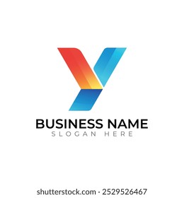 Y letter Creative vector templates abstract typography colorful logo design