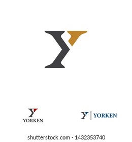 Y letter design concept for business or company name initial